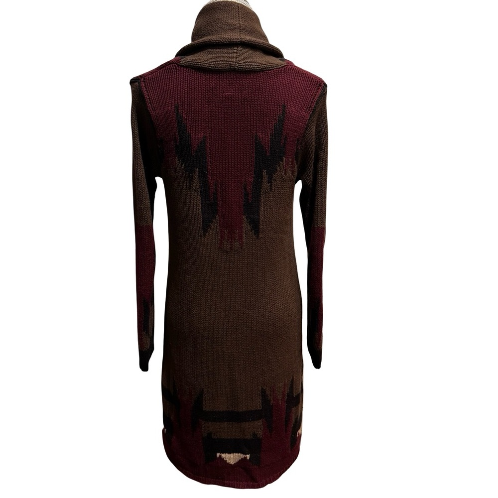 Shyanne Tribal Duster Cardigan with Cozy Shawl Collar - Picture 4 of 9